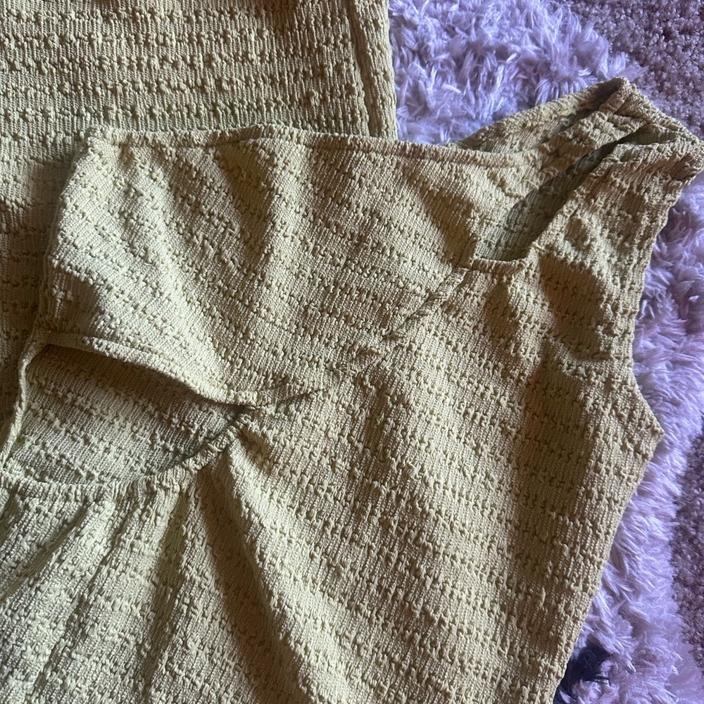 Elegant Lime Green Cutout Dress Size Large - Picture 7 of 7